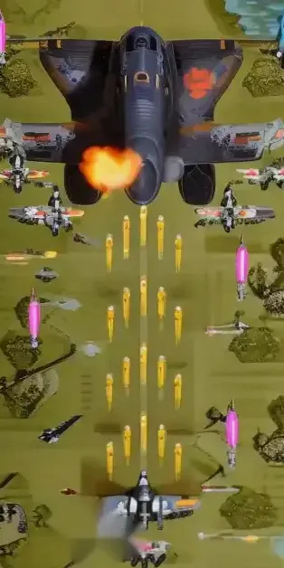 Flying Fortress boss silhouette